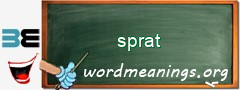 WordMeaning blackboard for sprat